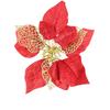 Eye-catching 20cm European Style Christmas Fabric Flowers For Seasonal Decor