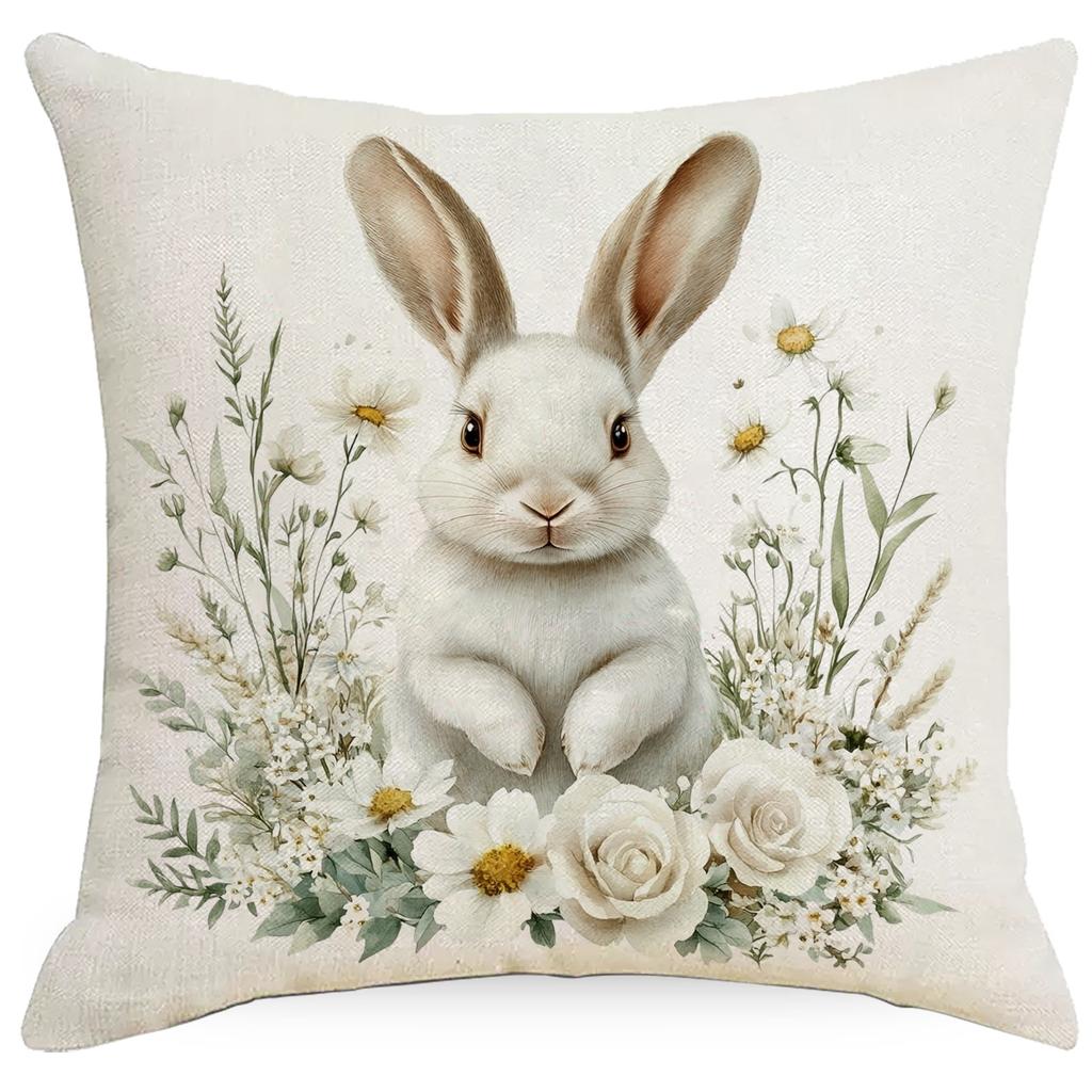 Retro Farmhouse Pillowcase Floral Animal Home Sofa Cushion Pillowcase