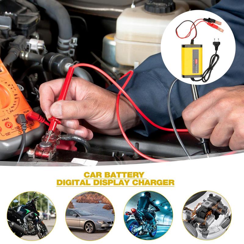 12V Battery Charger 2A 12V Fully-Automatic Smart Car Battery Charger Battery Maintainer Trickle Charger And Battery Desulfator