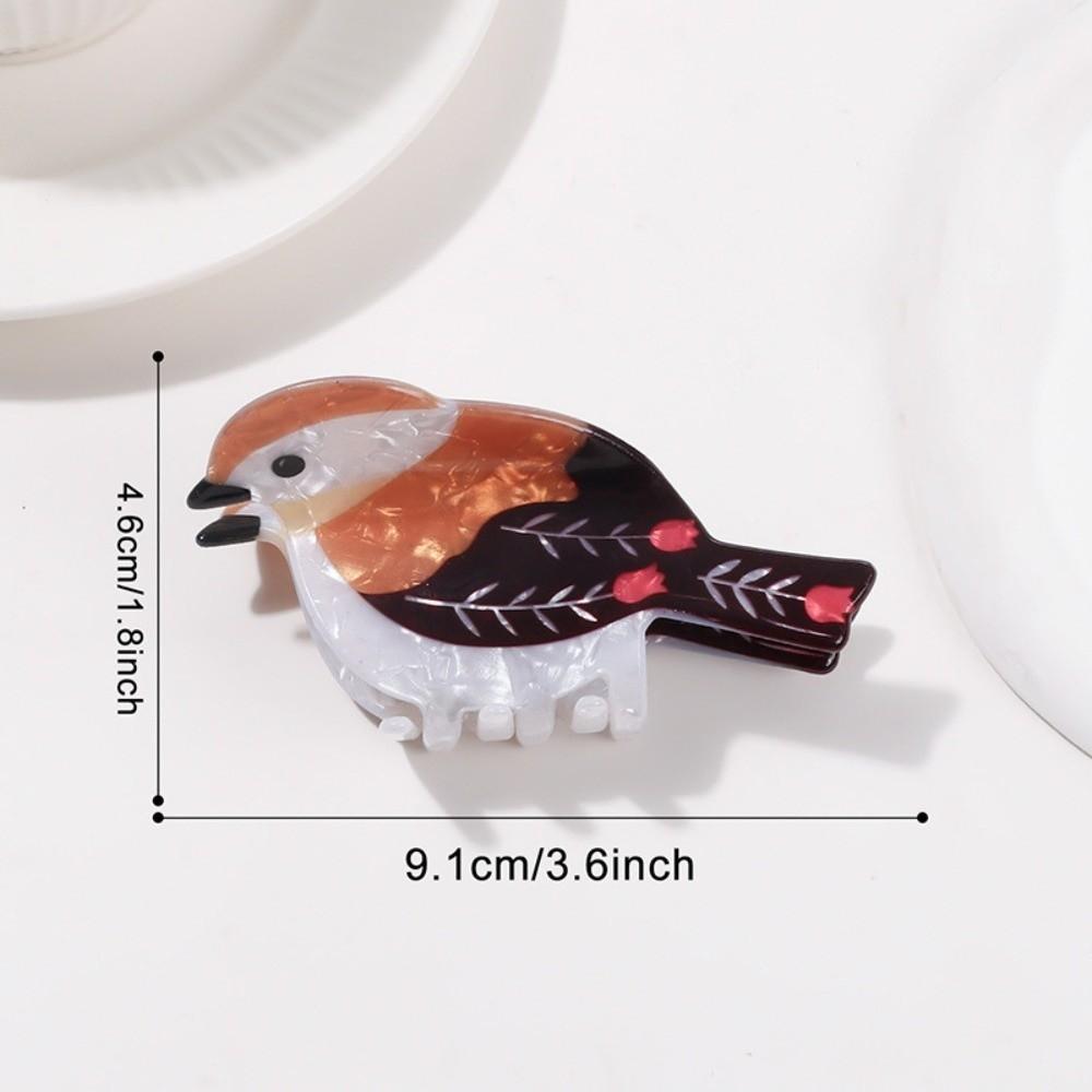 Colorful Design Hair Claw Clip Sweet Korean Style Bird Hairpin Hair Accessories  Travel Accessory