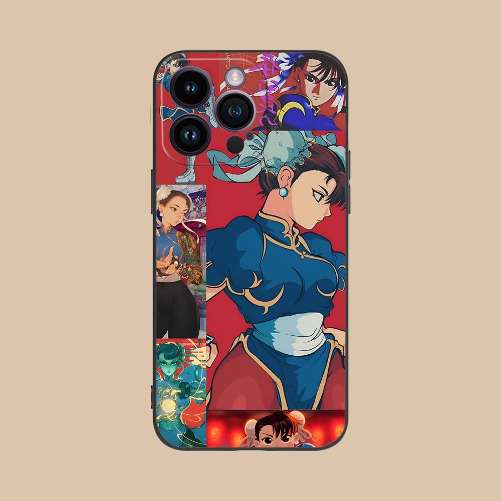 Street Fighter Chunli Phone Case for iPhone 17 16 15 14 13 12 11 X XR XS 8 7 Air Pro Max Plus Mini Colorful Cover Luxury Pretty