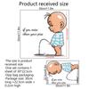 Funny Toilet Warning Stickers Child Urination Toilet Lid Decoration Creative Self-Adhesive Removable Wall Toilet Stickers