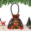 Christmas Eve Candy Bag with Cute Elk Doll Design Festival Gift Bag Suitable for Mantel Shelf Table