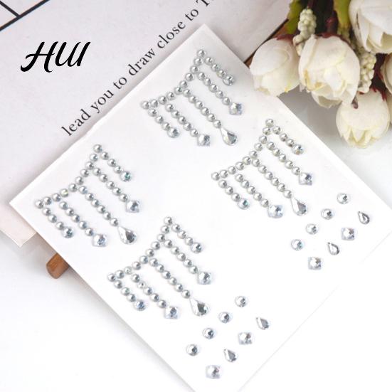 Colorful Adhesive Stickers Rhinestone for DIY Crafts Star Moon Gem Shiny Scrapbooking & Journaling Self-Adhesive Sparkling Gems Card Making Exquisite