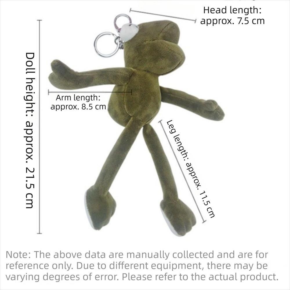Ugly Cute Frog Backpack Pendant Soft Stuffed Plush Backpack Hanging Keychain Key Ring  Key Holder