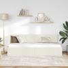 Corner Bed Frame Cream 80 X 200 Cm Velvet