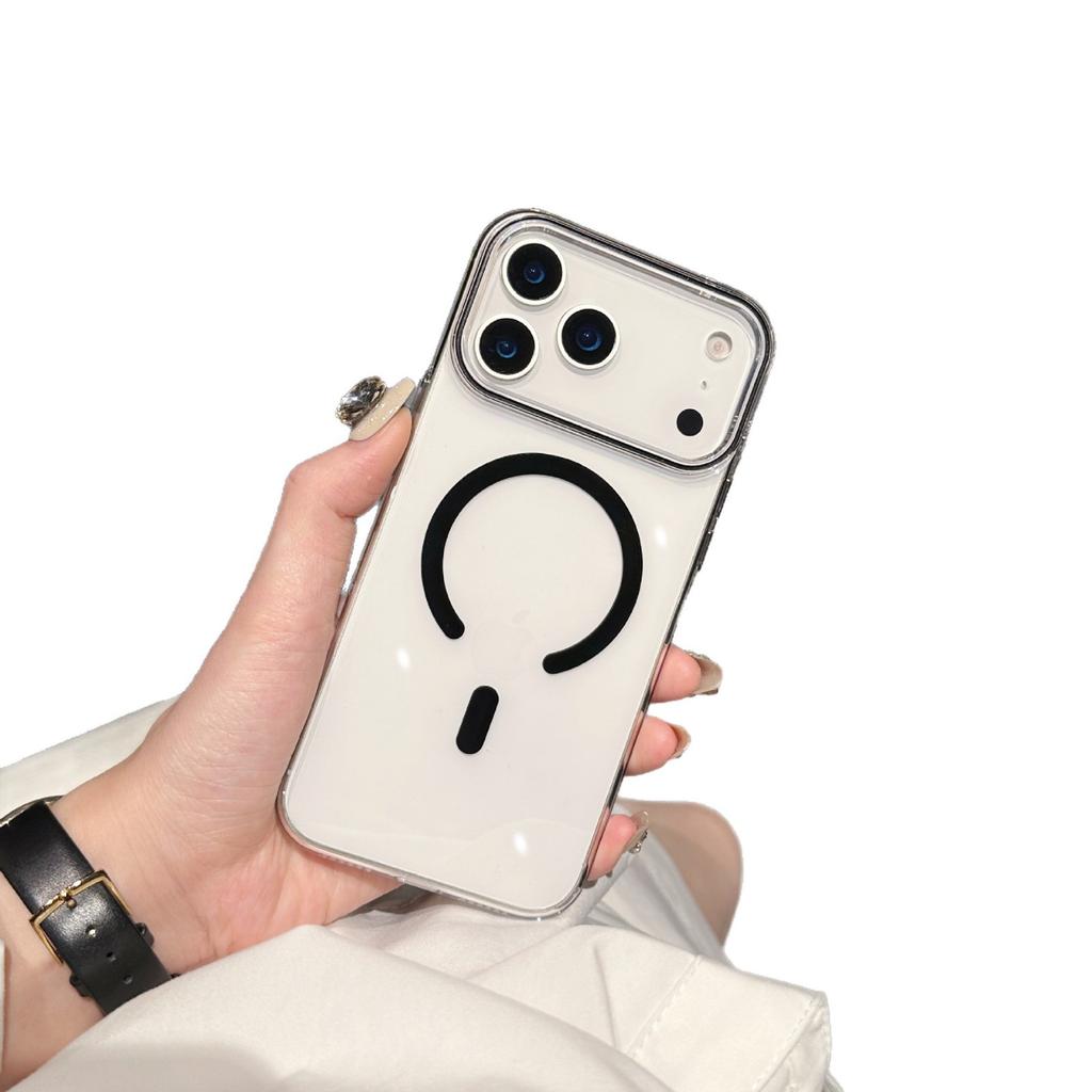 Apple 17promax Mobile Phone Case Magnetic Attraction Is Suitable for Iphone16 Without Yellowing and Ice Penetration PC Simple Protective Case