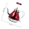 Large Capacity Stainless Steel Tea Kettle Milk Tea Pot Heat Resistant Ergonomic Handle Lightweight Elegant Design Home Portable