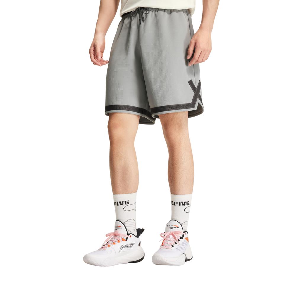 Li-Ning Breathable Color Block Lace-Up Basketball Shorts Men bottoms AAPW047-5