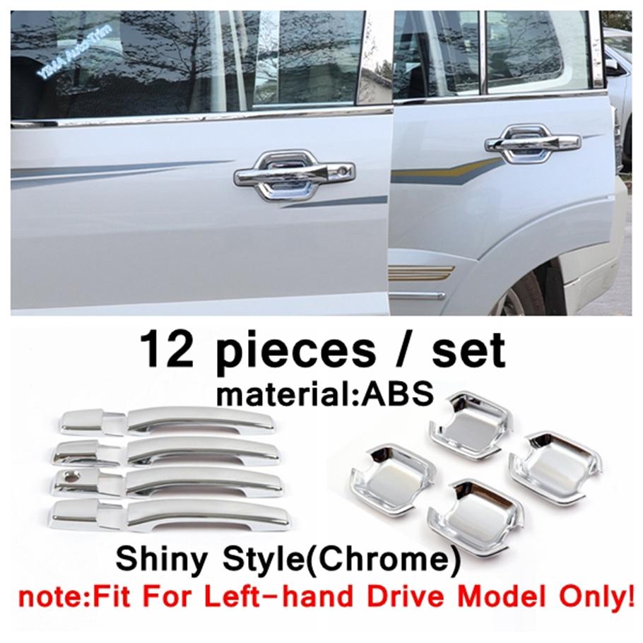 Car Door Outside Handles Door Bowls Sticker Cover Trim For Mitsubishi Pajero V97 V93 V80 Montero Limited 2009 - Accessories