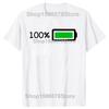 Black TShirt with Full Battery Graphic Comfortable Casual Short Sleeve Tees Fun and Energetic Design for Tech Enthusiasts Tops
