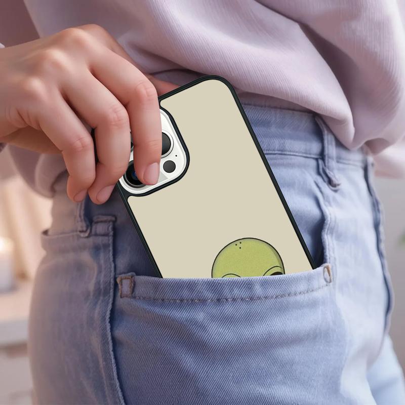 Aesthetics Cartoon alien Phone Case For iPhone 17 Air 15 16e 14 13 Pro Max Coque 12 11 Pro Max PLUS cover