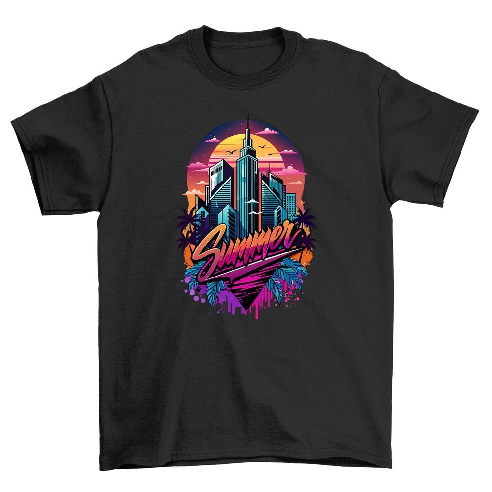 'Summer_6'' City Skyline T-Shirt - Funny Tee for Urban Explorers! Unisex Printed