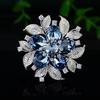 Retro Flower Brooch, High-end Feminine Charm, Crystal Imitation Brooch, Light Luxury and Niche Design Sense Brooch