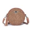 Crossbody Bag for Women Korean Style Fashion Trend Versatile Embossed Mini Round Bag Zipper Shoulder Bag