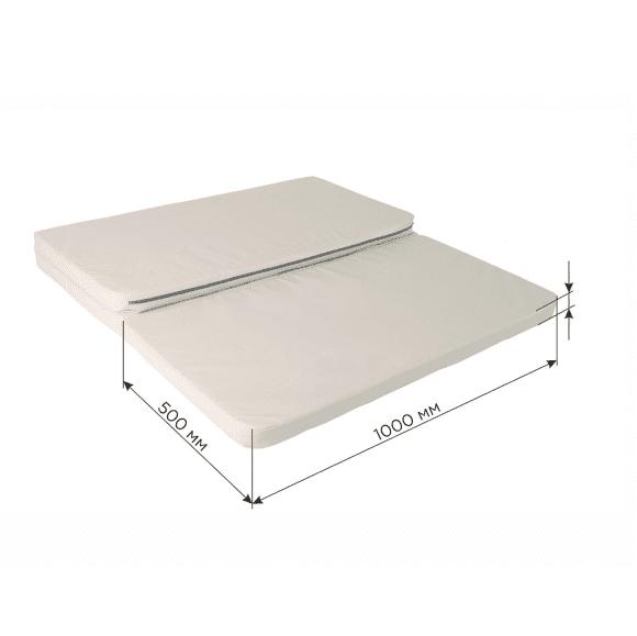 Gymnastic Mat Gamma 150x100x5 Three-part - Gray