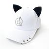 Metal Rings Hip Hop Cap Cat Ear Sunscreen Hat Creative Baseball Caps  Four Seasons