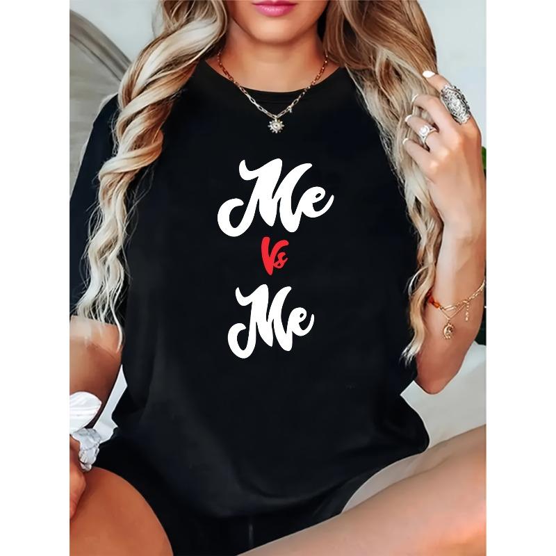 ME VS ME Letter Home, Leisure, Fashion, Versatile, Commuting, S, Versatile And Comfortable S Heavyweight Pure T-shirt S чёрный
