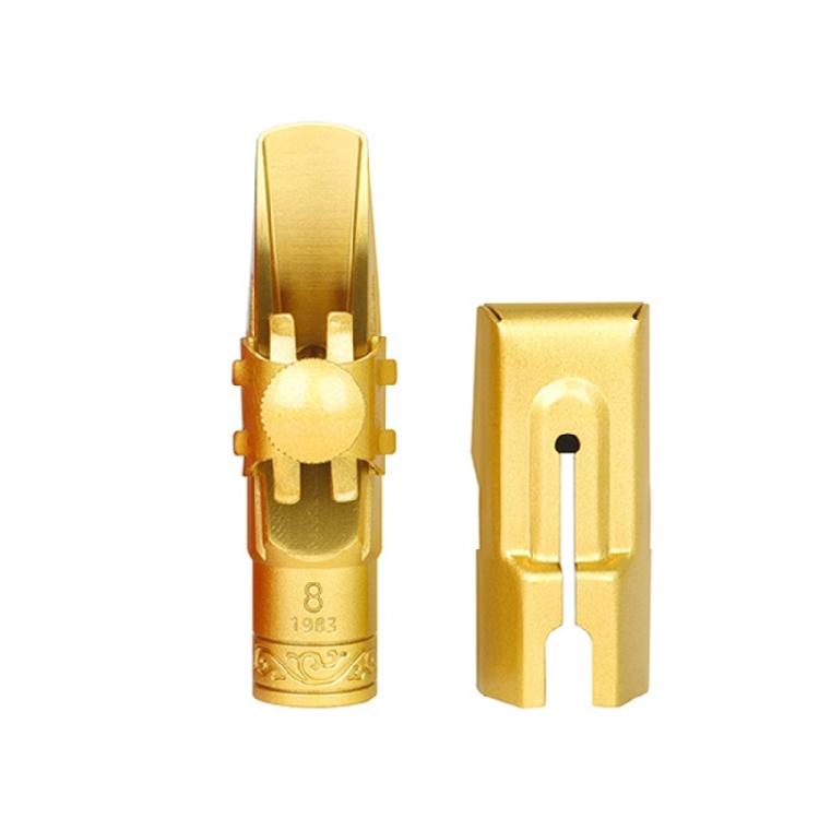 Brass Sax Mouthpieces 5C/6C/7C/8C/9C for Saxophone Professional & Beginner Metal Soprano Saxophone Mouthpiece with Caps