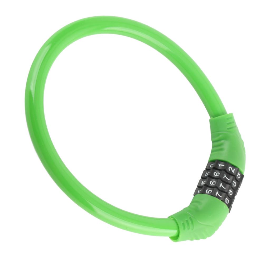Bike Lock Cable High Security 4?Digit Number Bicycle Cable Locks for Cycling OutdoorsGreen