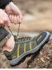 Men's Steel Toe Low-Top Safety Shoes: Anti-Smash, Anti-Puncture, Breathable, Wear-Resistant for Construction Sites.