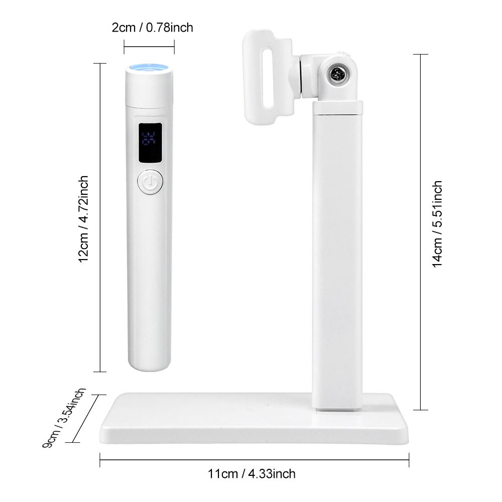 

Профессиональная УФ-светодиодная лампа для ногтей, настольная с дисплеем, перезаряжаемая, портативная, мини-сушилка для ногтей, съемная УФ-лампа для нейл-арта белый