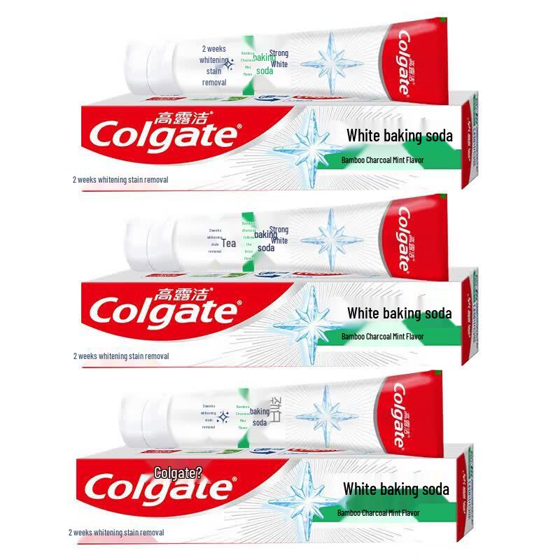 Colgate Strong White Bamboo Charcoal Mint Toothpaste 3 x 120g Pack