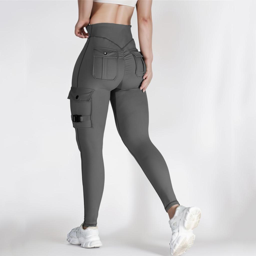 Women's Butt,Lifting Tights with High Elastic Waistband, Pocket Cargo Pants, Slimming and Tummy,Control Yoga Pants