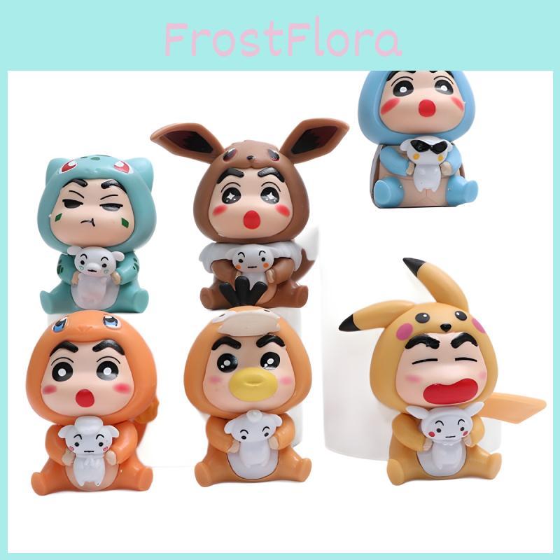 Adorable 9cm Pvc Shinnosuke Cosplay Figurine Pikachu Anime Collectible Toy Model