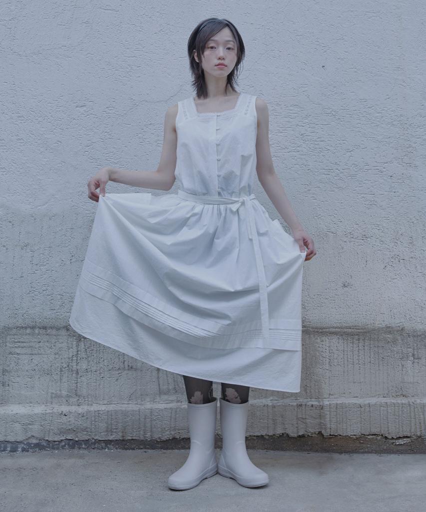 Lagpiswiwedeoweeo Cotton Eyelet Dress - White