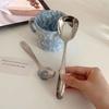 17Cm Soup Spoon Stainless Steel Big Head Round Spoon Long Handle Stirring Dessert Spoon Home Kitchen Gadget Restaurant Accessory