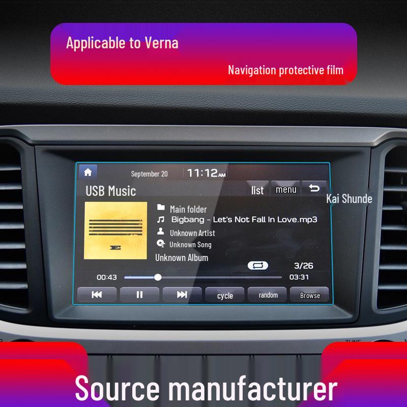Hyundai Verna Navigation Protective Film & Sticker Set for 20 Models