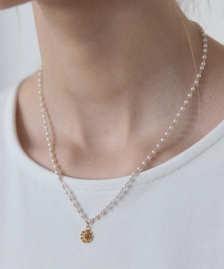Ourhope Margaret Pearl Chain Necklace - Gold