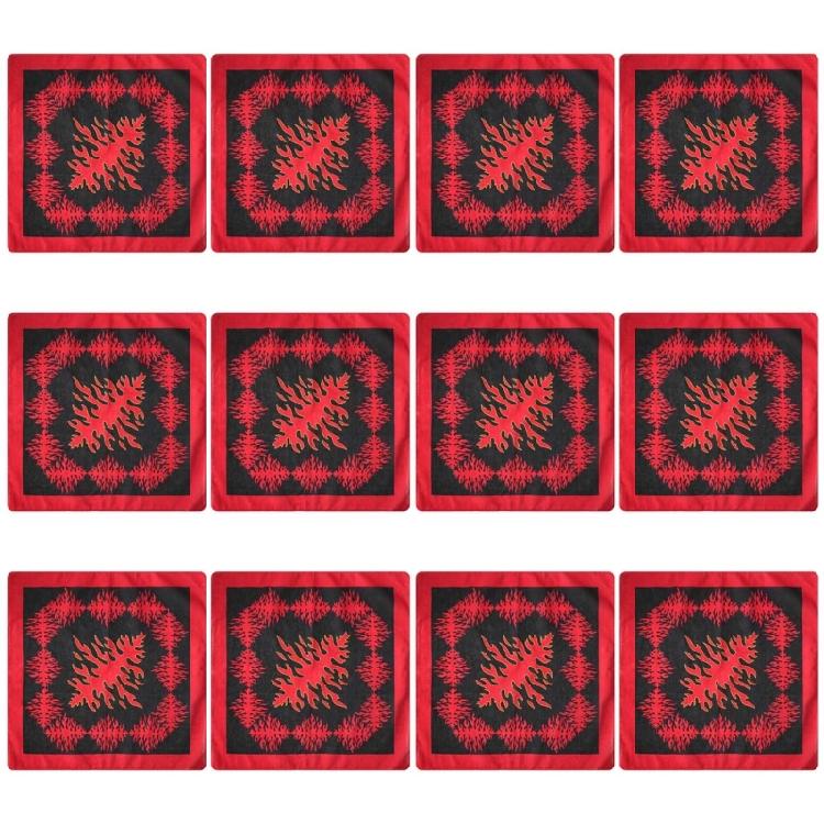 12 pcs Running Dancing Head Scarf Hiphop Hair Scarf Beautiful Pattern Square Decorative Scarf Costume Accessories