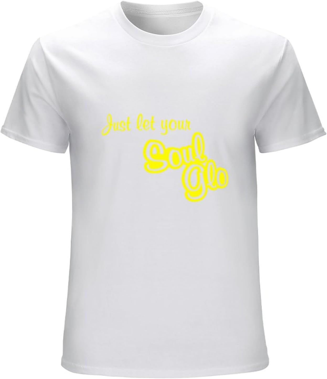 Just Let Your Soul Glo Men s T-Shirt Unisex Mens Tees S белый
