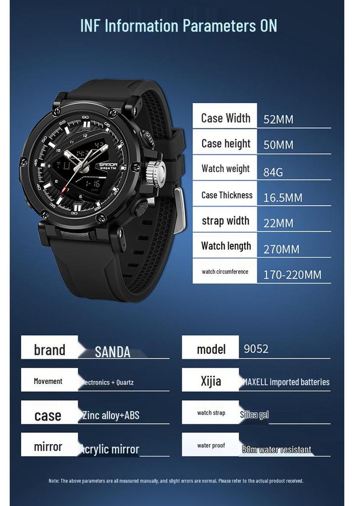 Sanda Teen Multifunction Electronic Sports Watch with Luminous Display and Snooze Alarm – Stylish and Functional for Students.