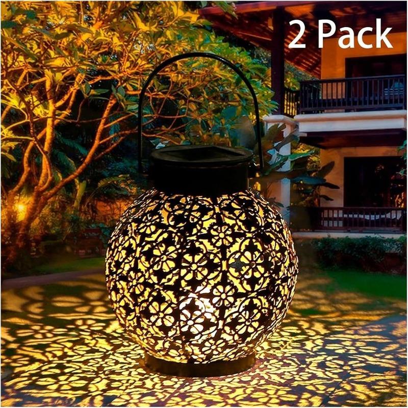 Lantern Light Waterproof Solar Lamp -LED Solar Powered Lantern Garden Light Dancing Flicker Flame Light Landscape Yard