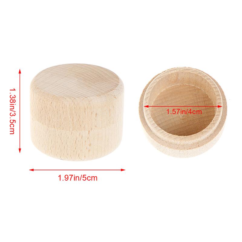 

1 Pcs High Quality Circular Sandalwood Wedding Ring Storage Box Retro Portable Wedding Anniversary Gift Box