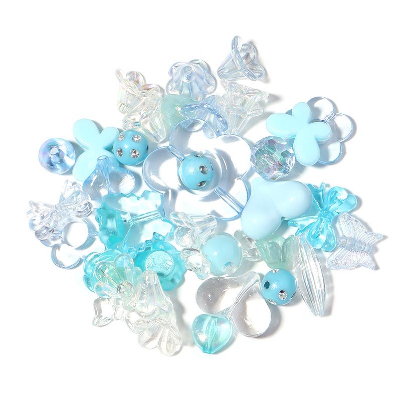 Cartoon Acrylic Beaded Phone Chain - DIY Lanyard with Random Mixed Style Loose Beads