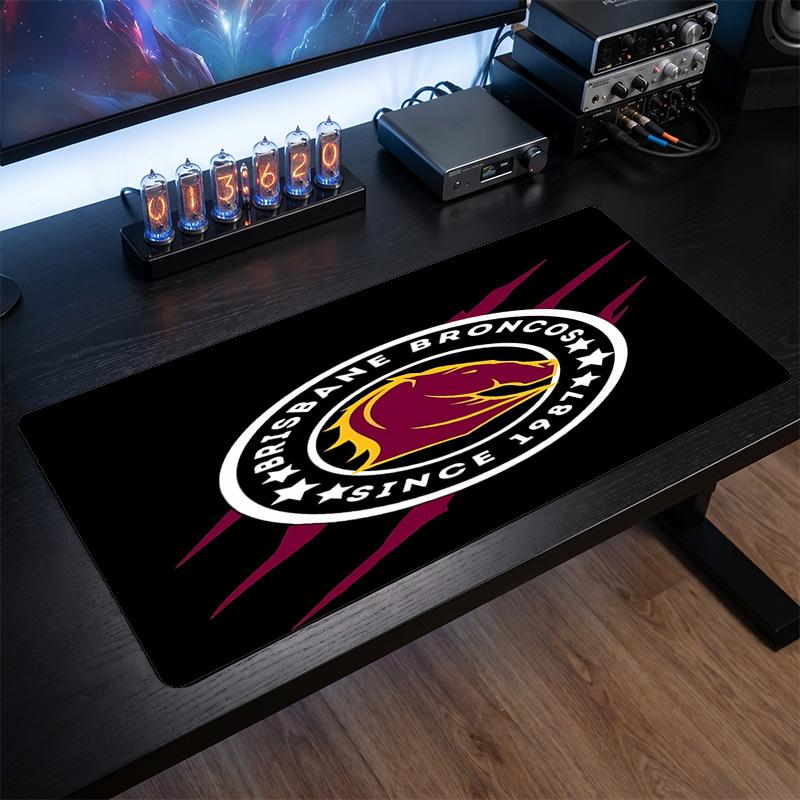 Brisbane Broncos Muster Mauspade Anti?Rutschfeste Gummi-Schreibtischunterlage Für Gaming Arbeiten Desktop-Dekoration