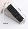 304 Stainless Steel Raised Anti-Slip Rubber Door Stopper with Nail-Free Floor Mount and Anti-Collision Spring
