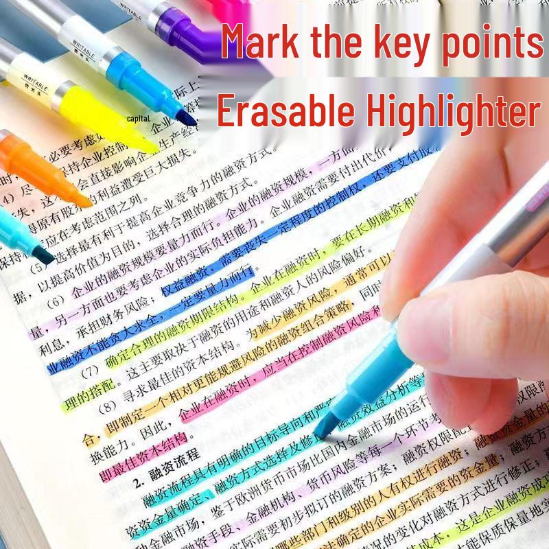 **"New Erasable Fluorescent Pen: Instant Disappearing Double-Ended Highlighter Marker"**