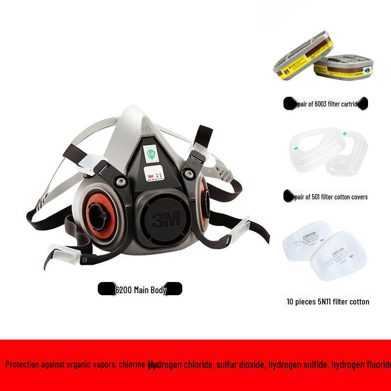 3M 6200 Half-Facepiece Respirator Kit with 6003 Cartridges