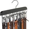 20-Hook Rotating Wooden Coat Rack & Hanger for Ties, Belts, Pants