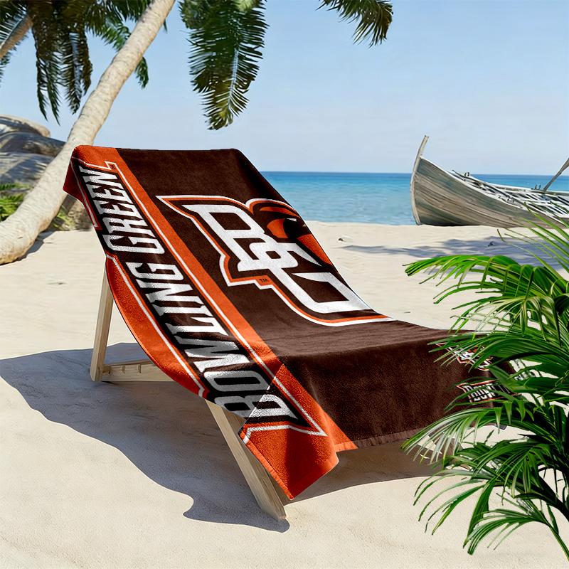 Bowling Green Falcons Print Beach Towel, Large Soft Quick Dry Towel for Beach Camping Swimming