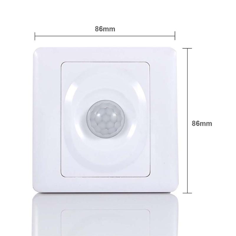 220V Automatic Infrared PIR Body Motion Sensor Switch Wall Mount LED Night Light