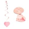 1pack Heart Shape Pendant Pvc Spiral Party Pendant Garland For Wedding Valentine's Day Party Decoration"