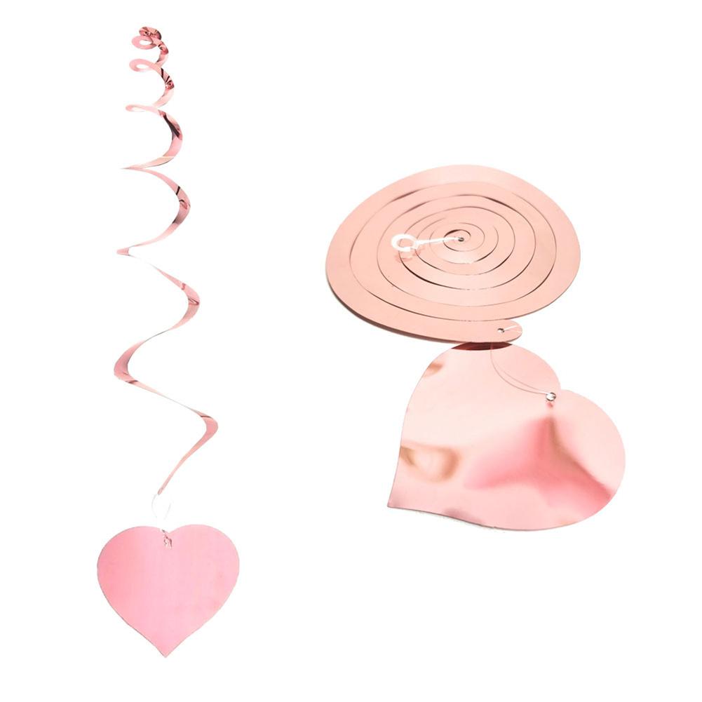 1pack Heart Shape Pendant Pvc Spiral Party Pendant Garland For Wedding Valentine's Day Party Decoration"