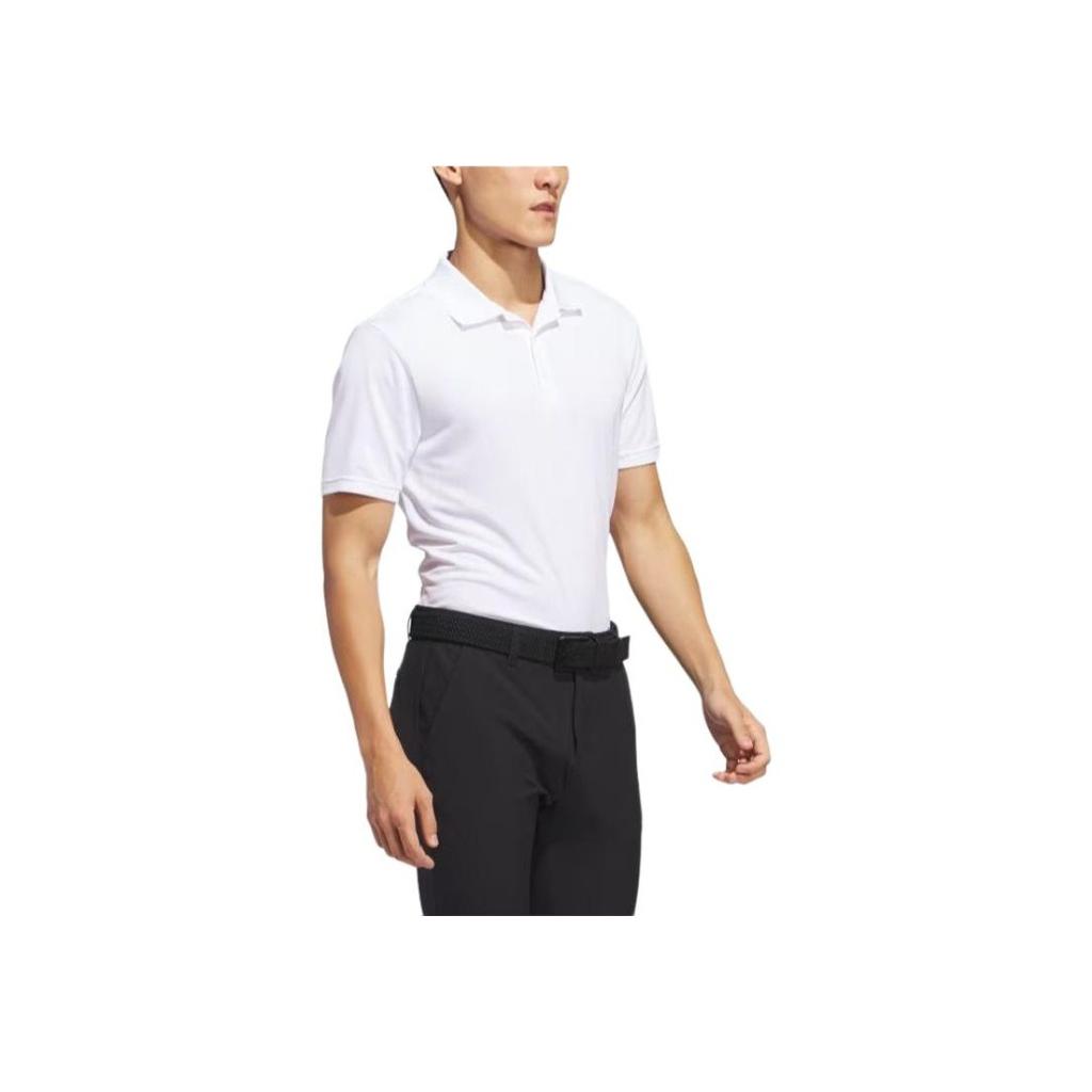 Adidas Core Performance Primegreen Golf Logo Straight Fit Polo Shirt Men Tops White IU4441