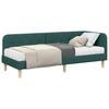 Corner Bed Frame Dark Green 80 X 200 Cm Fabric